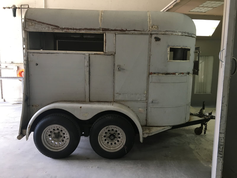 horse trailer  sandblast  mediablast dustless blasting  hampstead nh